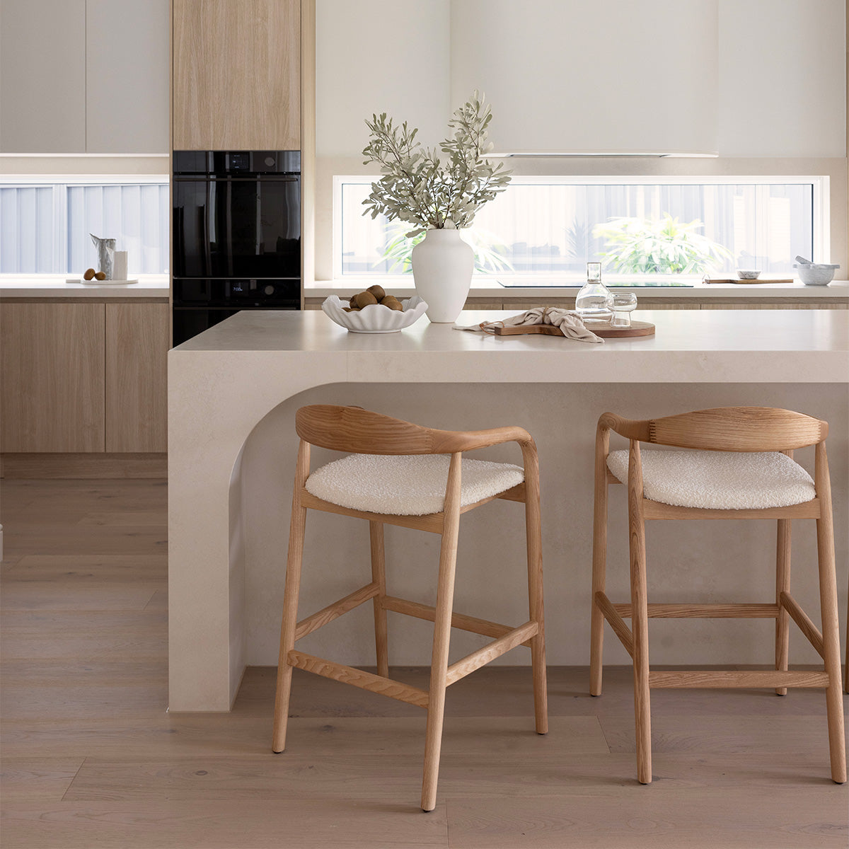 Noris Boucle Bar Stool