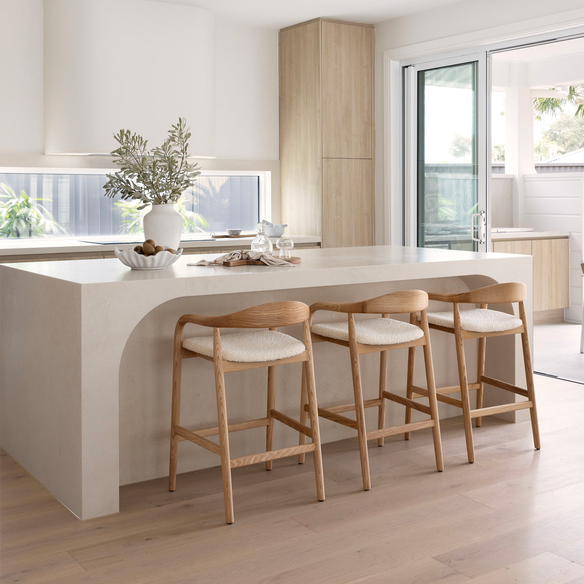 Noris Boucle Bar Stool