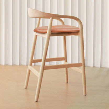 Noris Leather Bar Stool