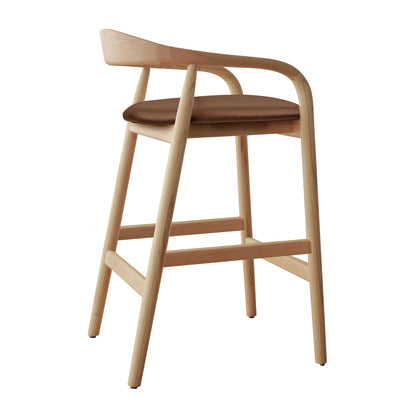 Noris Leather Bar Stool