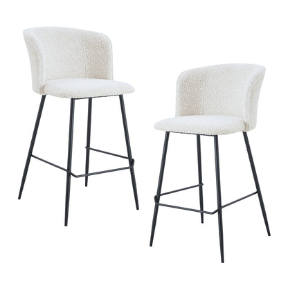 Anita Boucle Bar Stool (Set of 2)