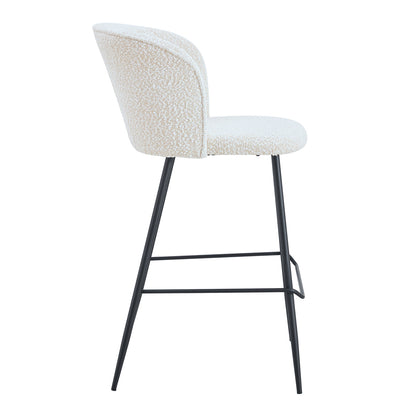 Anita Boucle Bar Stool (Set of 2)