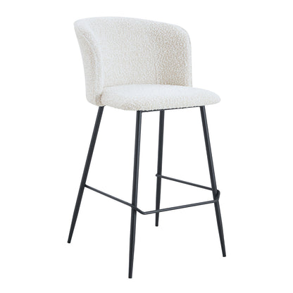 Anita Boucle Bar Stool (Set of 2)