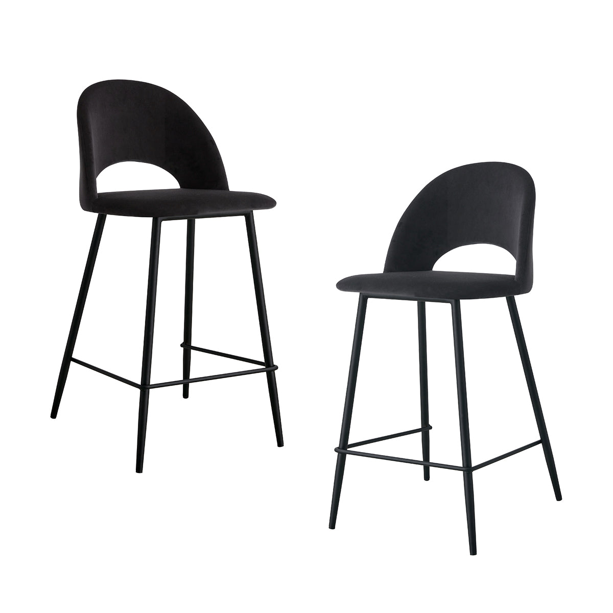 Asta Velvet Bar Stool (Set of 2)