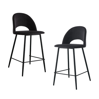 Asta Velvet Bar Stool (Set of 2)