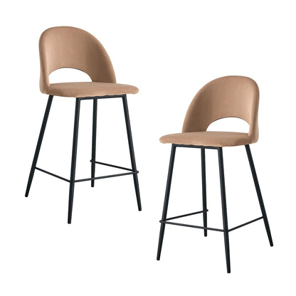 Asta Velvet Bar Stool (Set of 2)