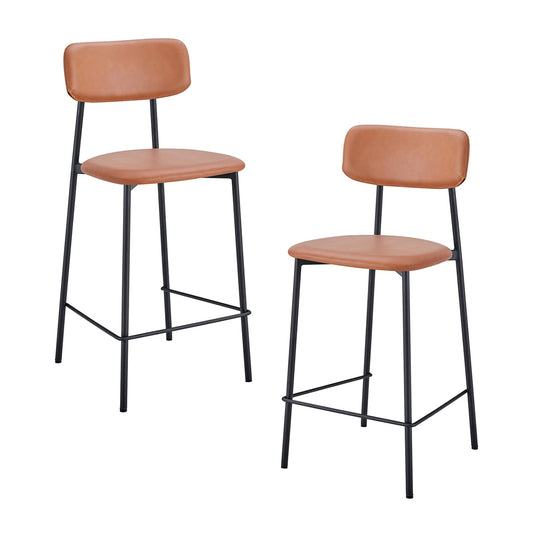 Bailey Leatherette Bar Stool (Set of 2)