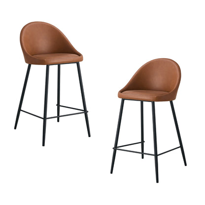 Leo Leatherette Bar Stool (Set of 2)