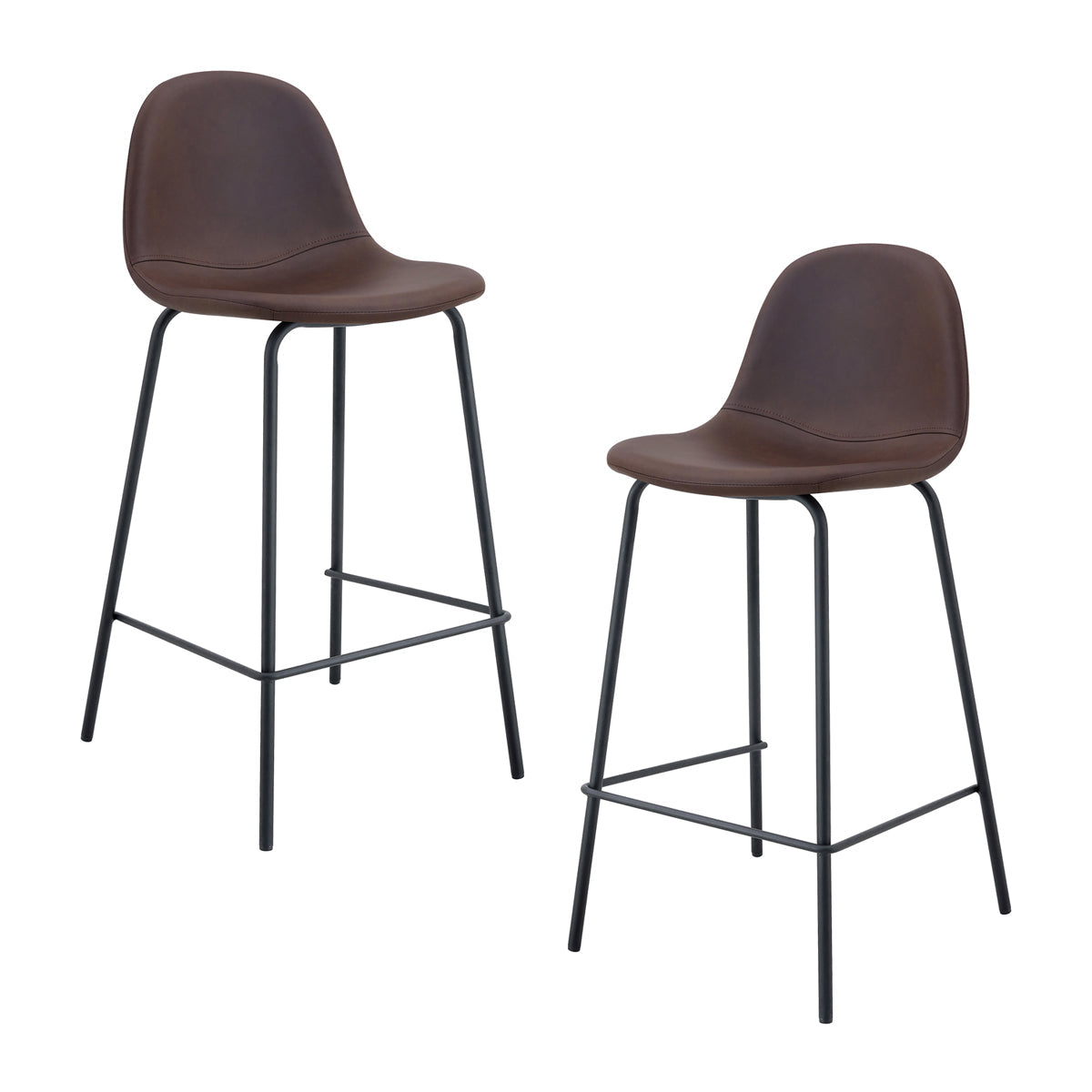Luca Leatherette Bar Stool (Set of 2)