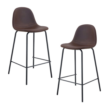Luca Leatherette Bar Stool (Set of 2)