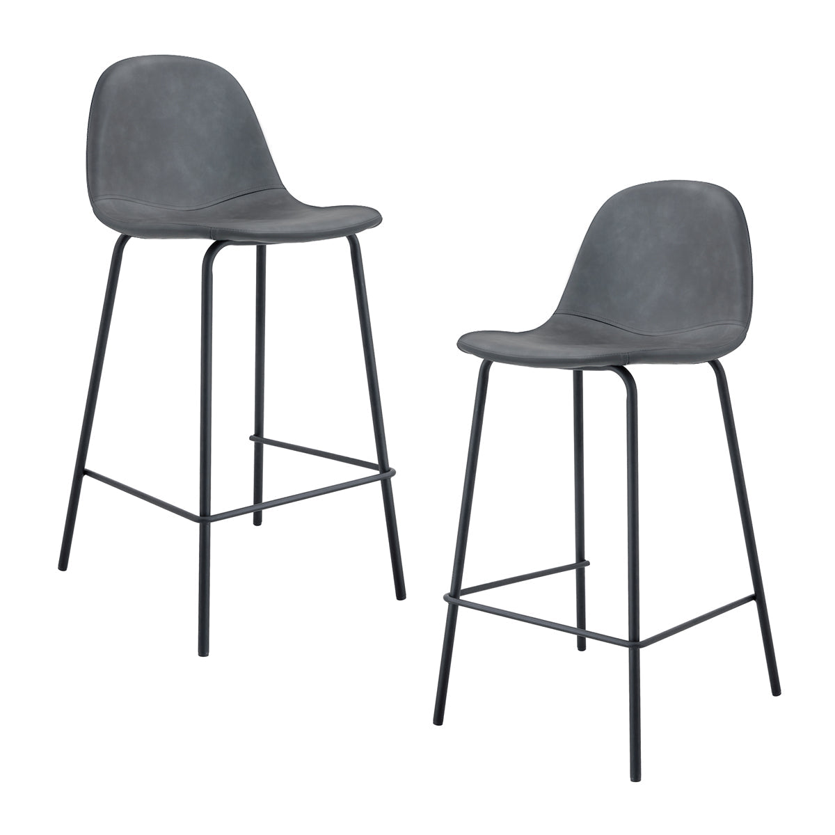 Luca Leatherette Bar Stool (Set of 2)