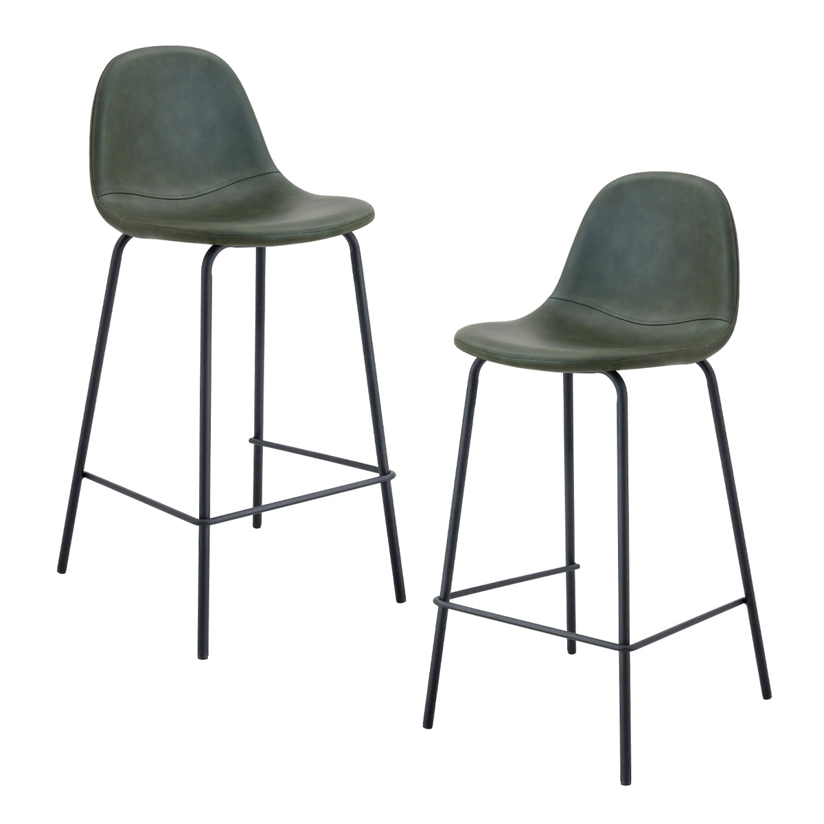 Luca Leatherette Bar Stool (Set of 2)