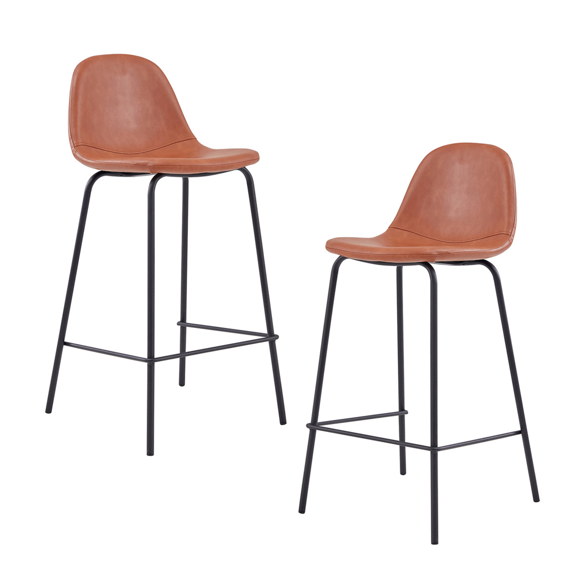 Luca Leatherette Bar Stool (Set of 2)