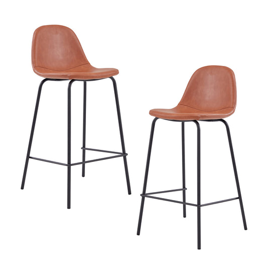 Luca Leatherette Bar Stool (Set of 2)