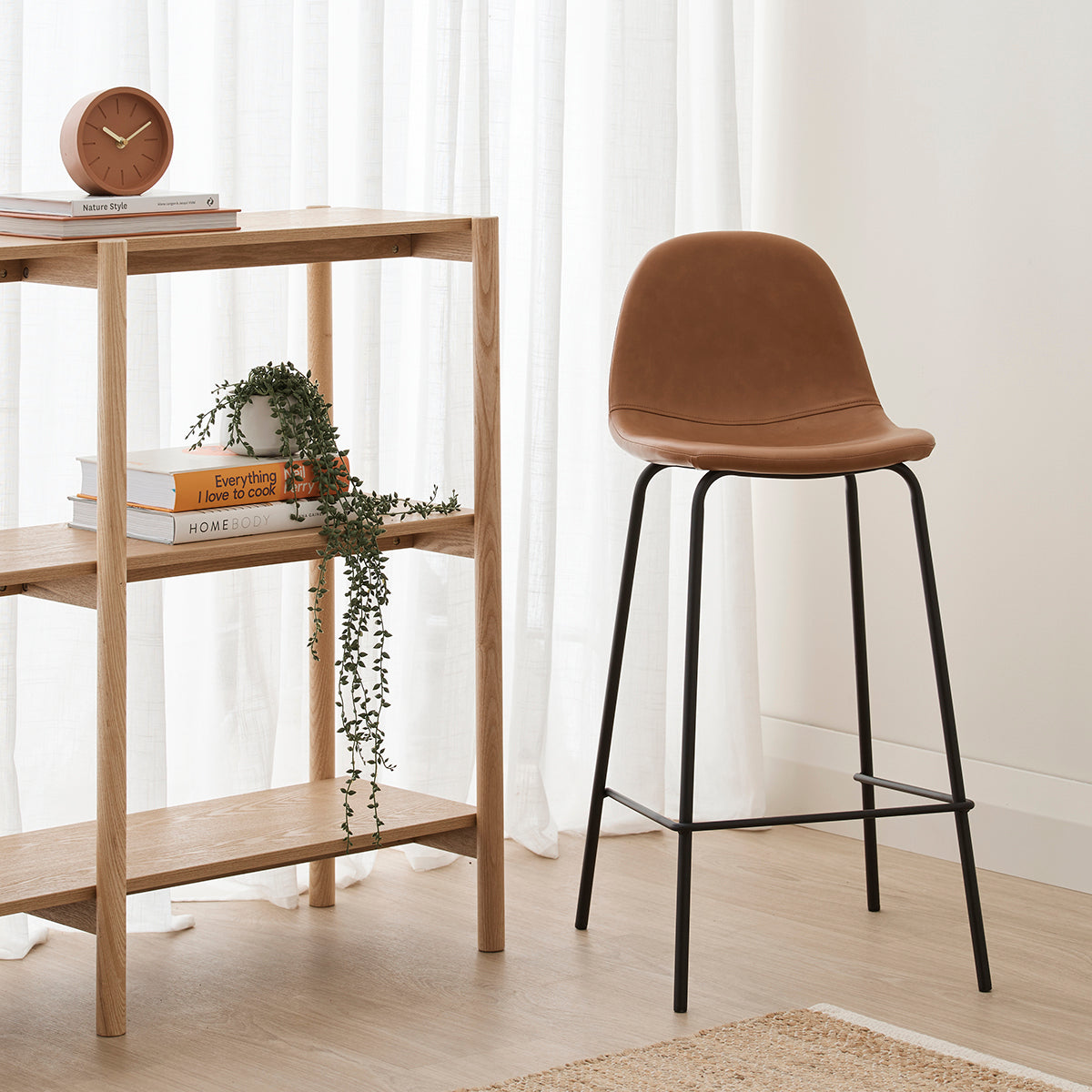 Luca Leatherette Bar Stool (Set of 2)