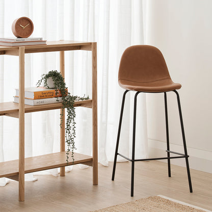 Luca Leatherette Bar Stool (Set of 2)