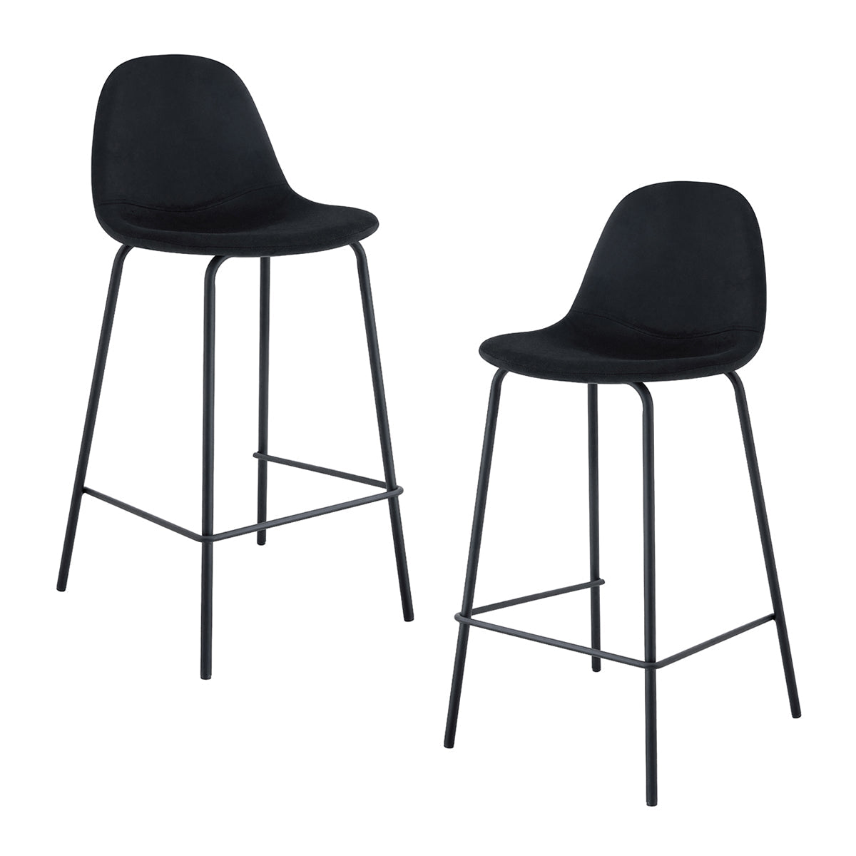Luca Velvet Bar Stool (Set of 2)