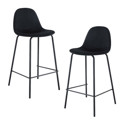 Luca Velvet Bar Stool (Set of 2)