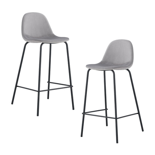 Luca Velvet Bar Stool (Set of 2)