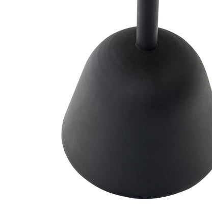 Saura Round Outdoor High Bar Table (Black, Natural Acacia)