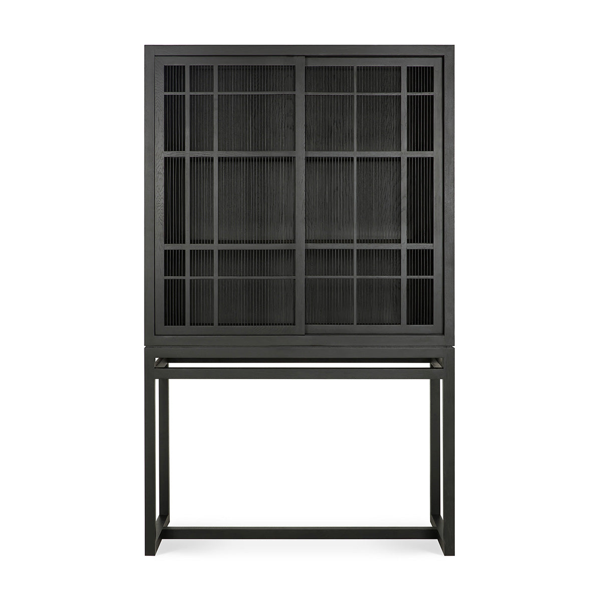 Burung 2 Door Cupboard (Oak Black)