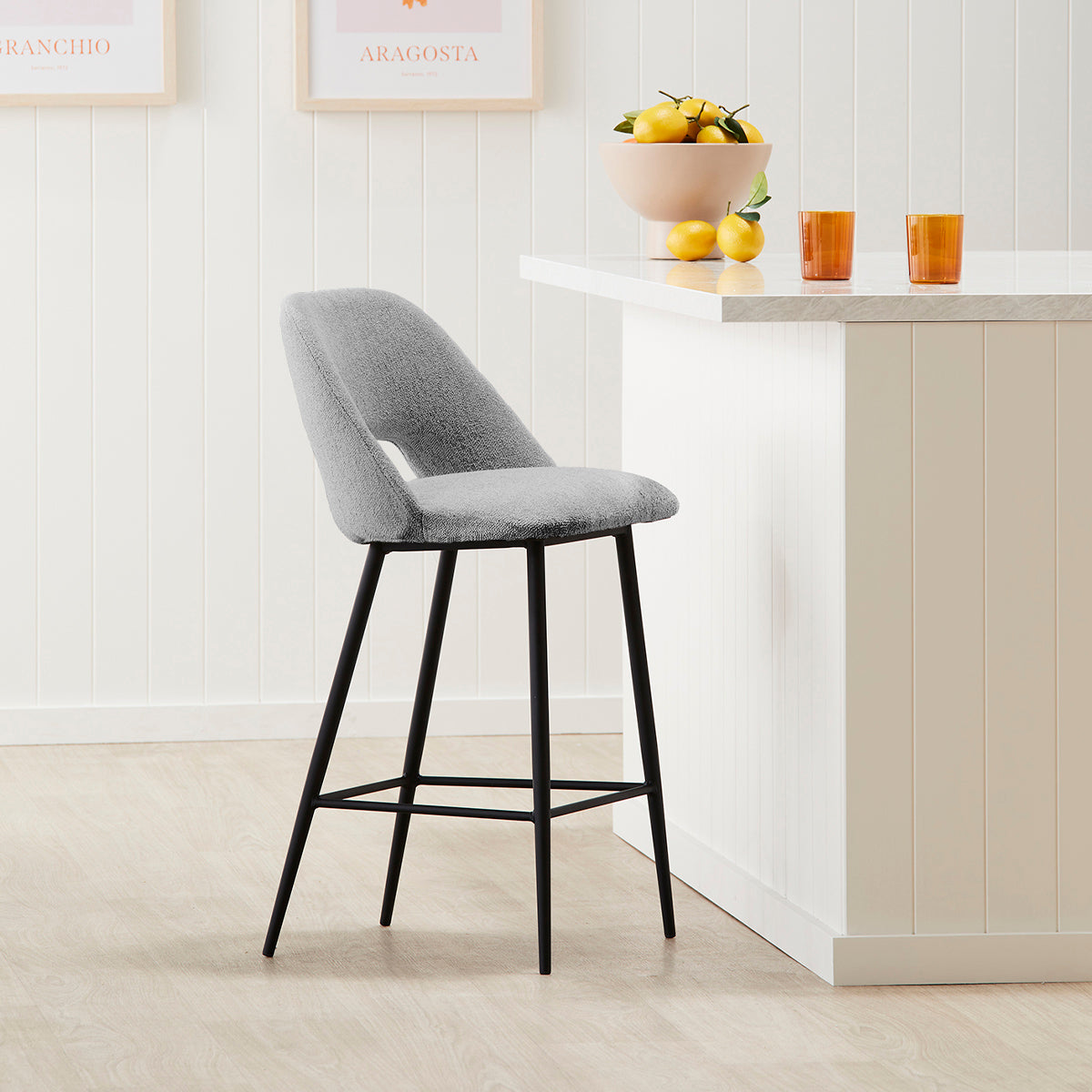 Belmont Fabric Bar Stool