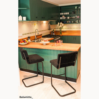 Blake Velvet Bar Stool