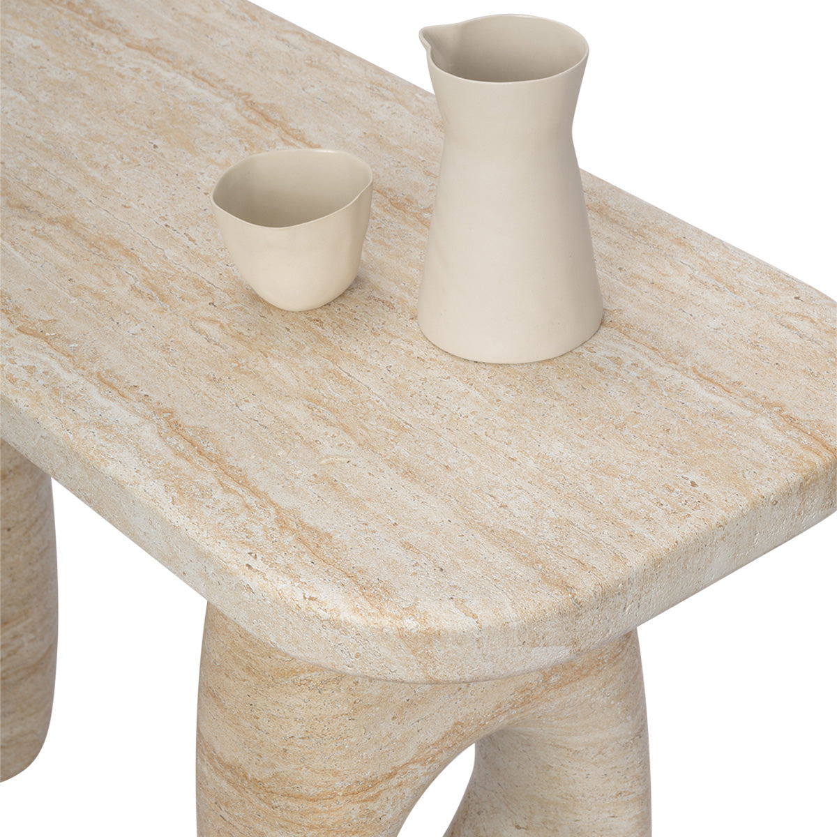 Azzurra Console (Travertine Finish)