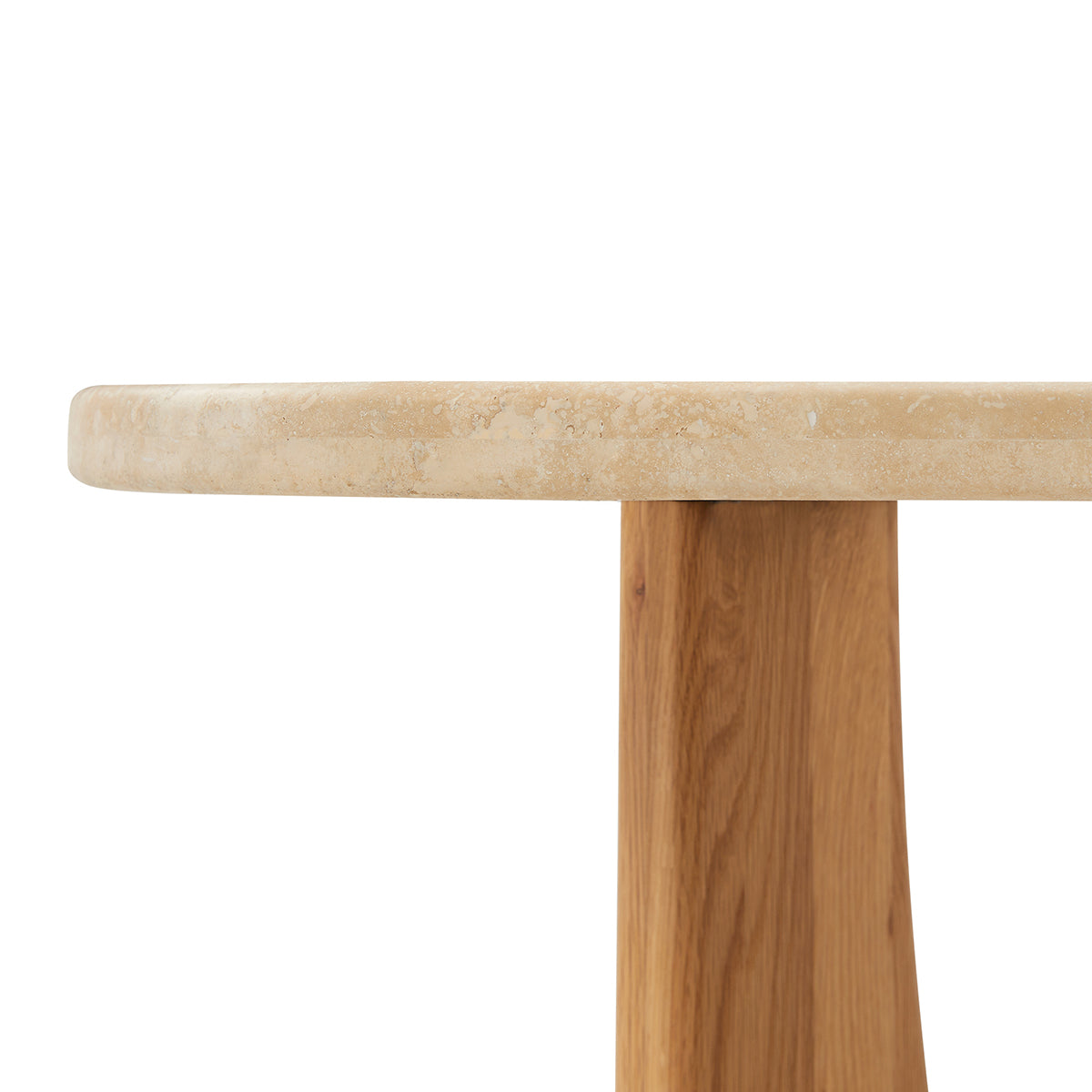 Pierro Travertine Coffee Table (Oak, Travertine)