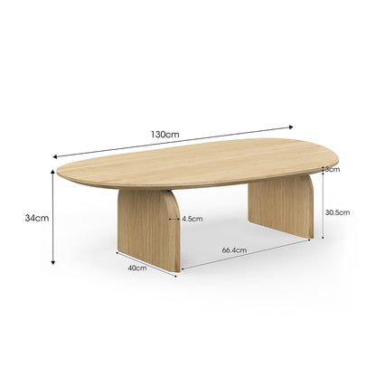 Clover Oval Oak Coffee Table