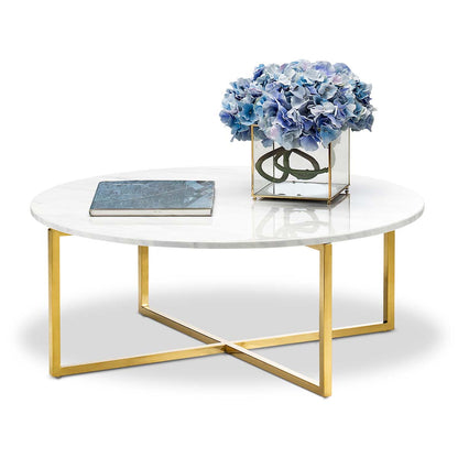 Luxe Round Marble Coffee Table