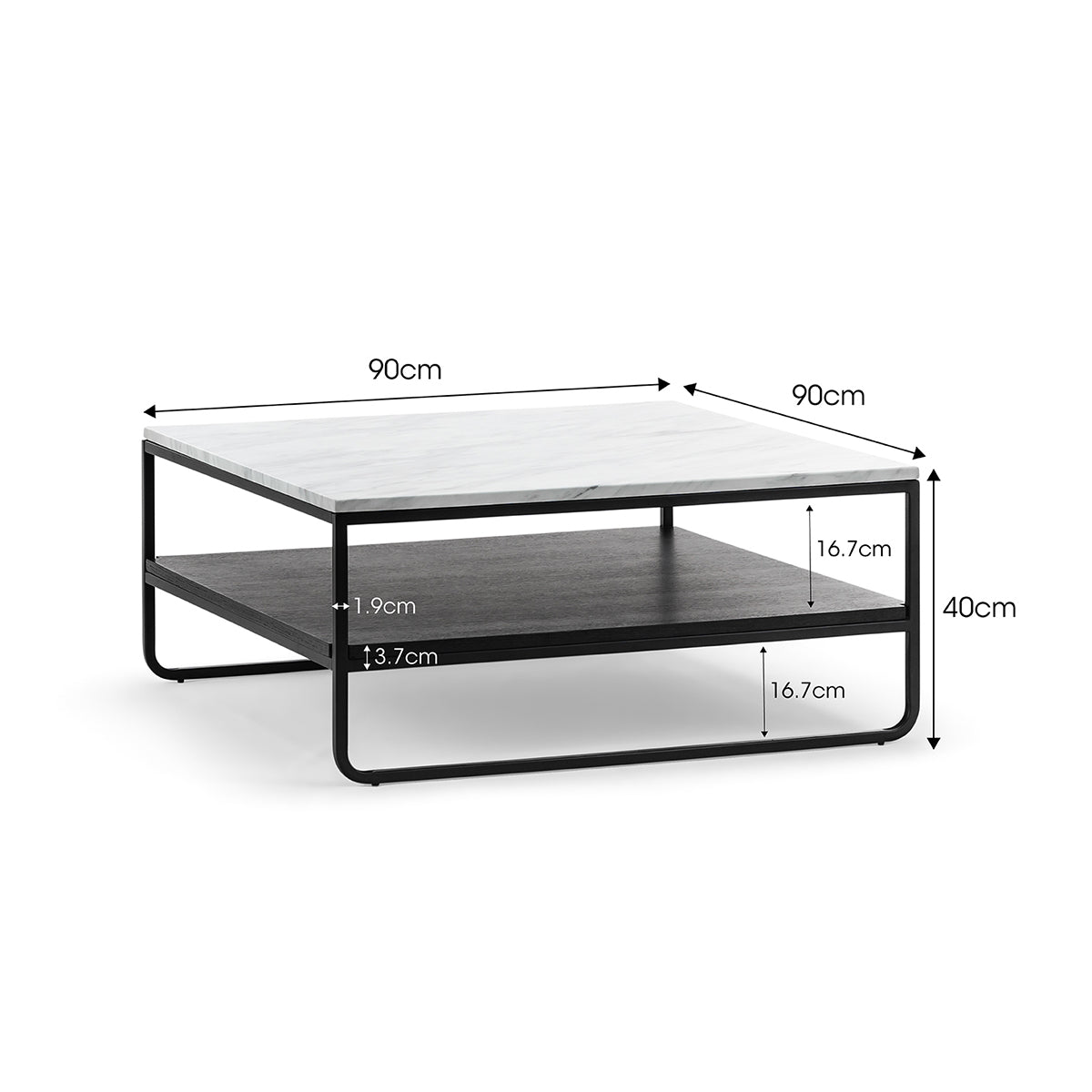 Maverick White Marble Coffee Table