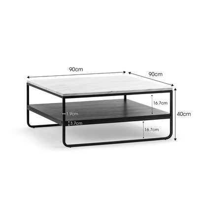 Maverick White Marble Coffee Table