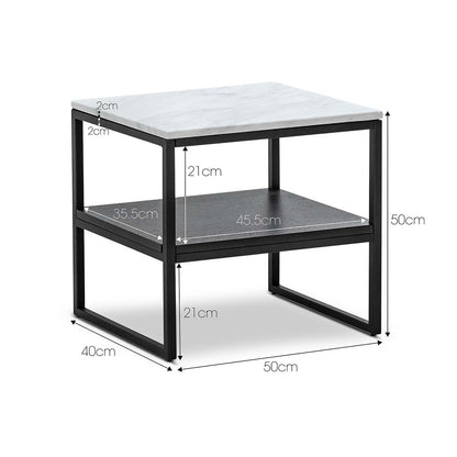 Zara Marble Square Shelf Coffee Table