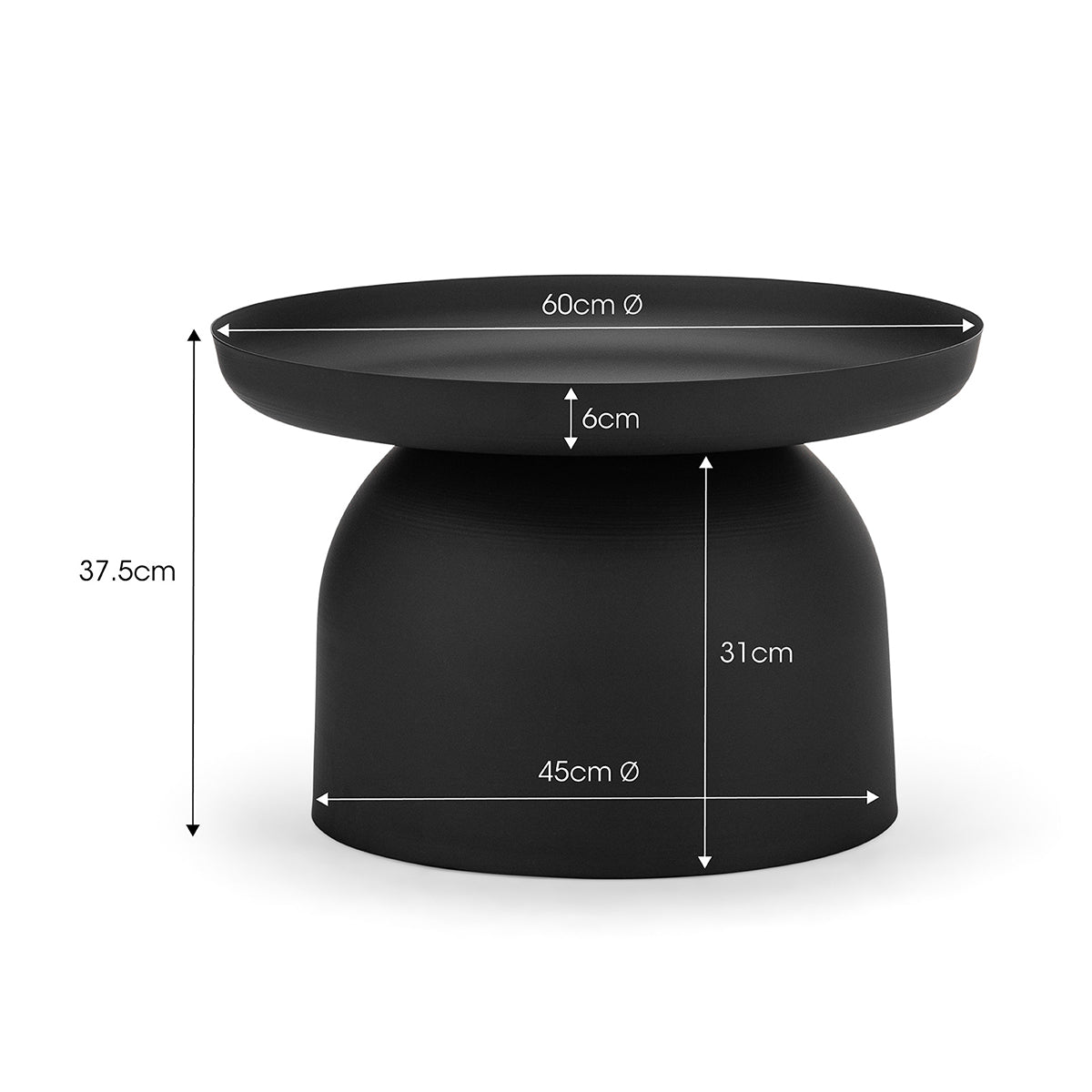 Nero Round Pedestal Coffee Table