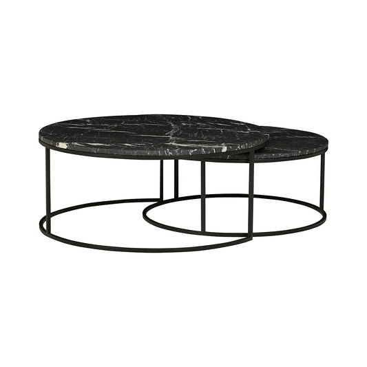 Elle Round Marble Nest Coffee Table