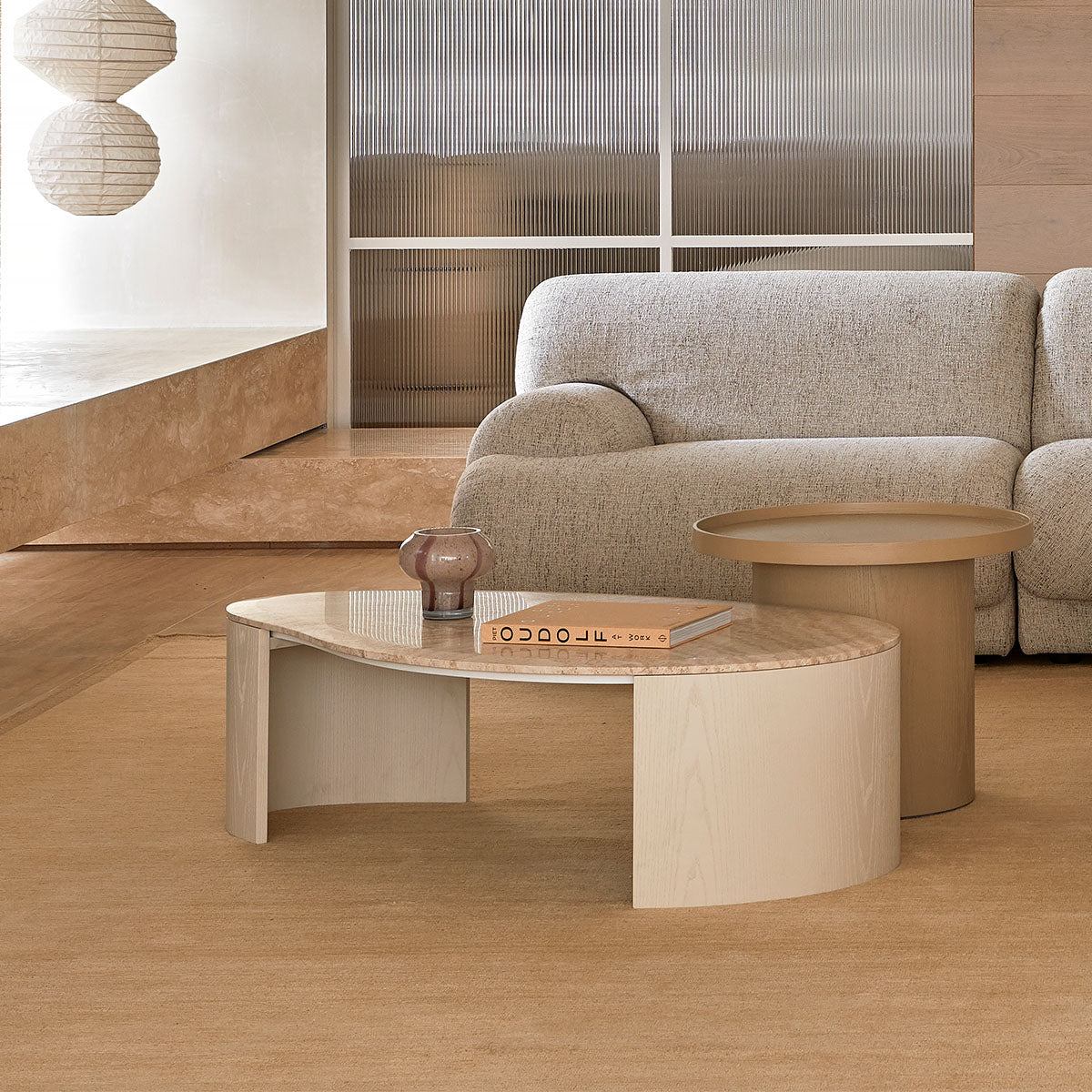 Oberon Curve Marble Coffee Table