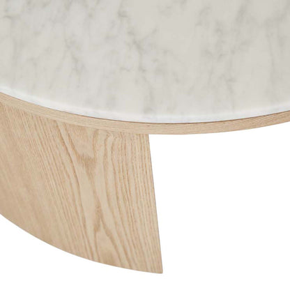 Oberon Crescent Marble Coffee Table