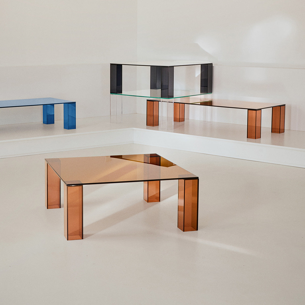 Adularia Glass Rectangular Coffee Table