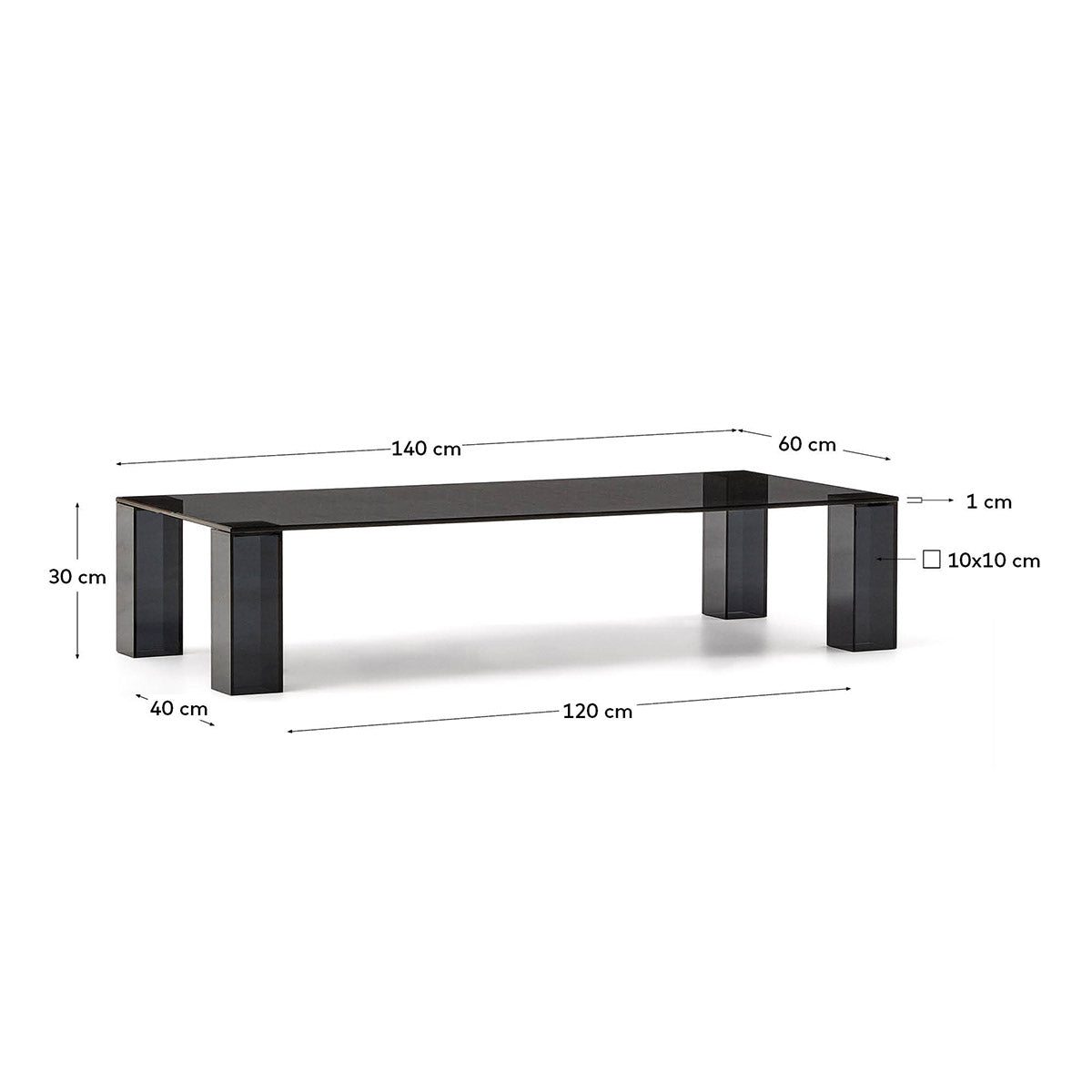 Adularia Glass Rectangular Coffee Table