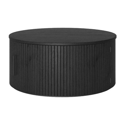 Noir Round Storage Coffee Table (80cm)