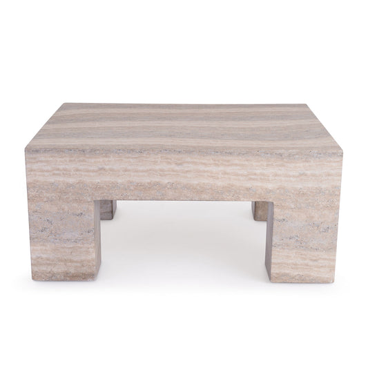 Palermo Square Coffee Table (Natural Stone Finish)