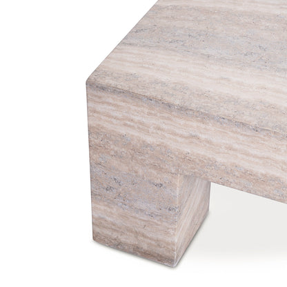 Palermo Square Coffee Table (Natural Stone Finish)