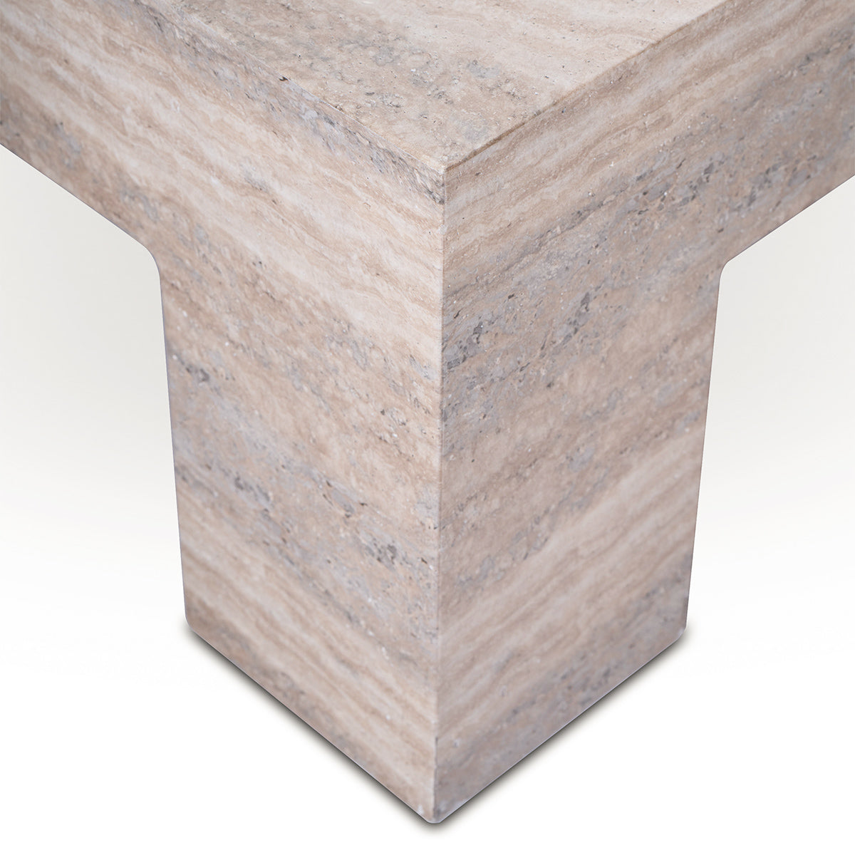 Palermo Square Coffee Table (Natural Stone Finish)