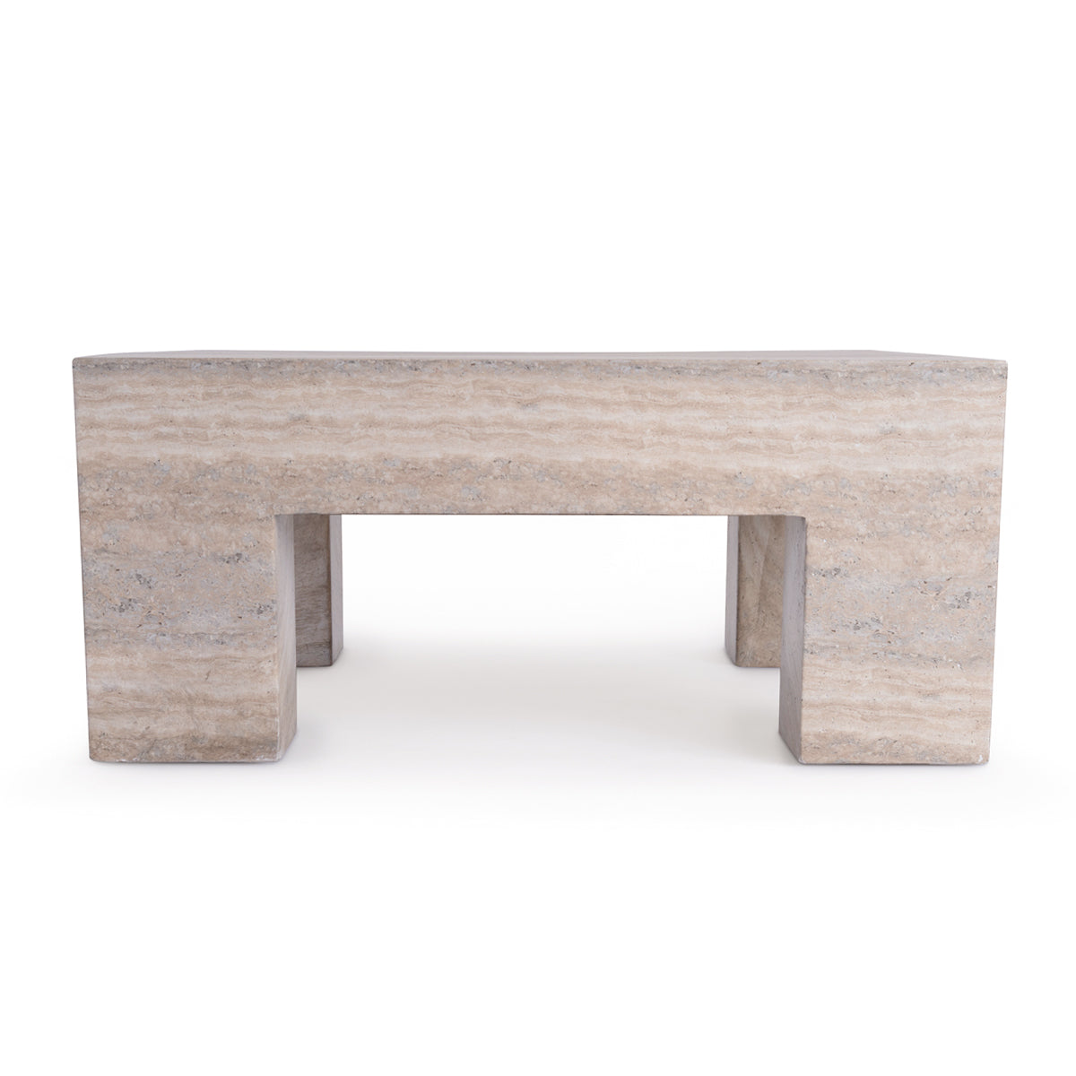 Palermo Square Coffee Table (Natural Stone Finish)
