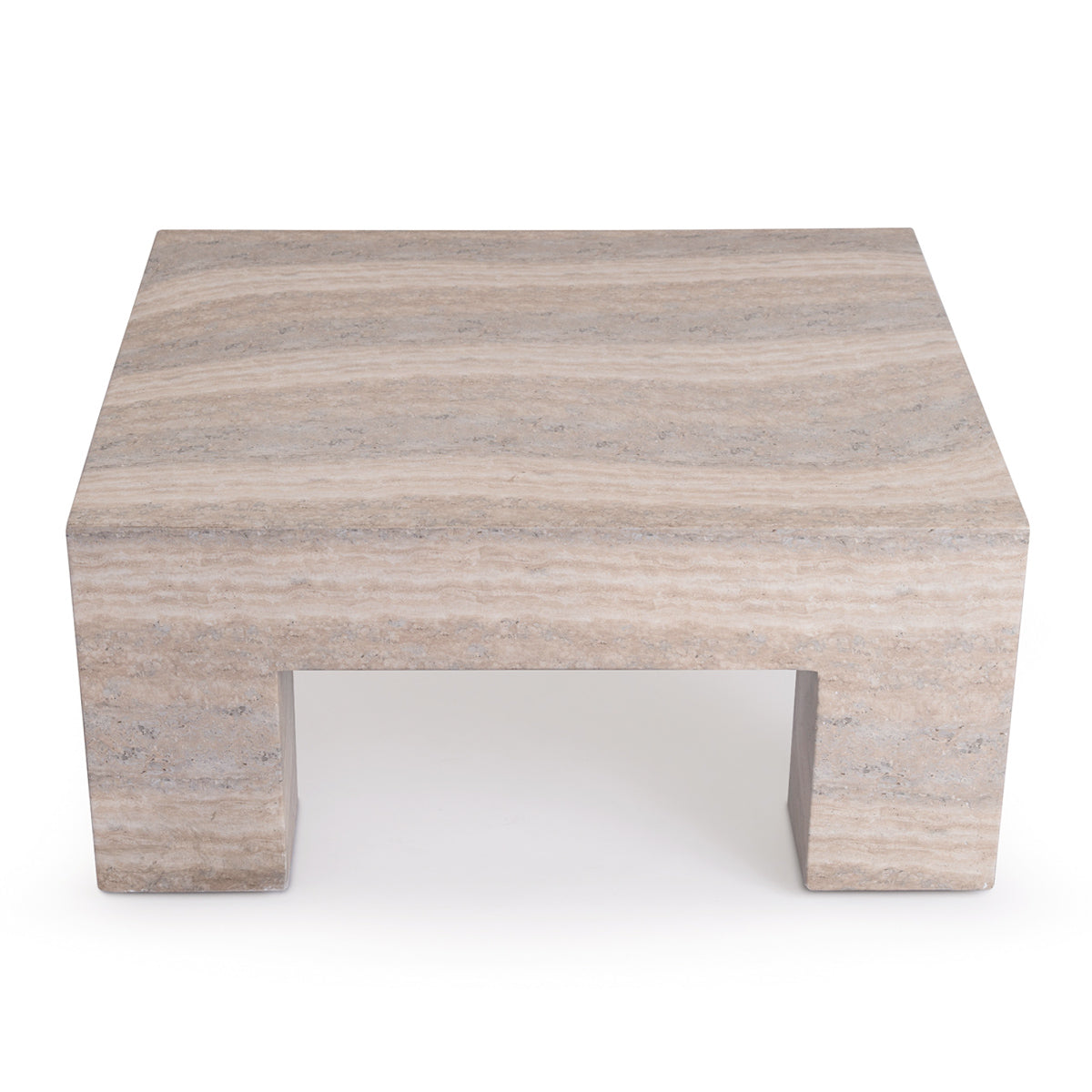 Palermo Square Coffee Table (Natural Stone Finish)
