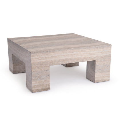 Palermo Square Coffee Table (Natural Stone Finish)