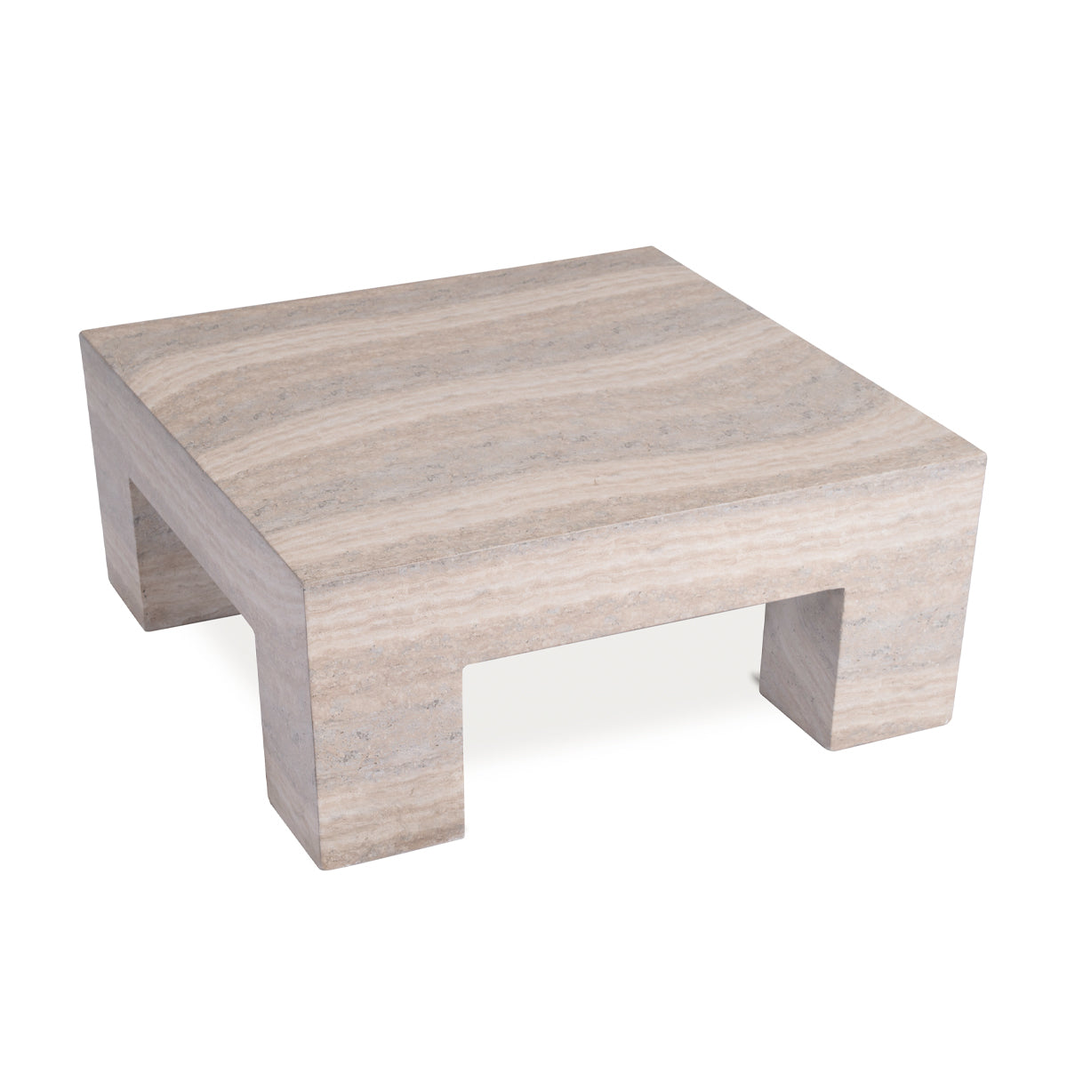 Palermo Square Coffee Table (Natural Stone Finish)