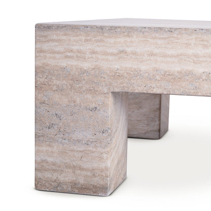 Palermo Square Coffee Table (Natural Stone Finish)