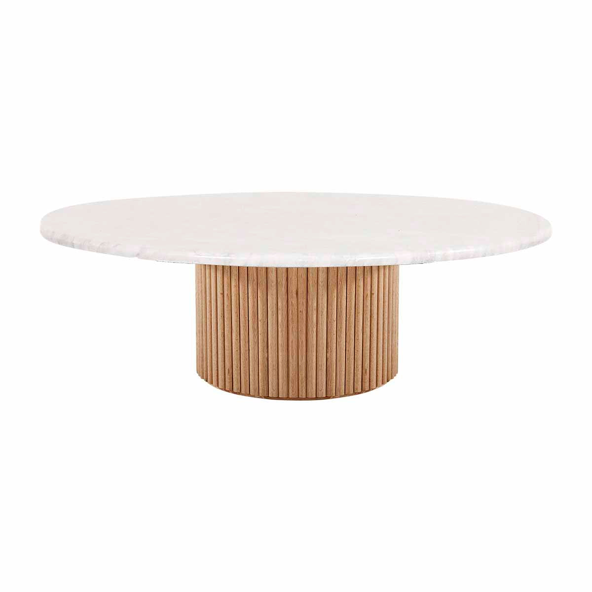 Cosmos Coffee Table (Oak, Carrara Marble, 100cm)